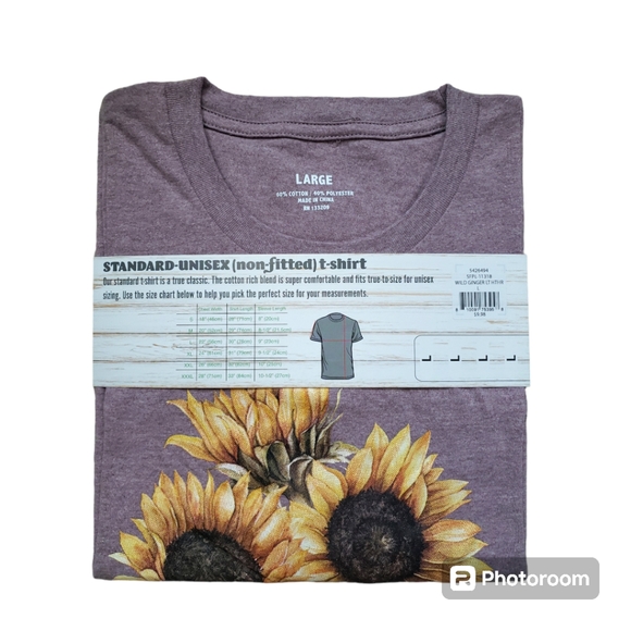 Sunflowers Standard Non-fitted Mauve T-shirt - Picture 2 of 9